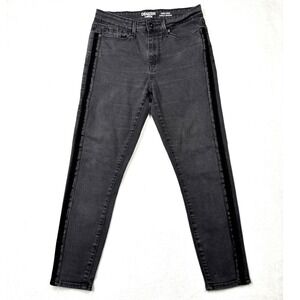 Denizen Levi's Womens High Rise Ankle Skinny Jeans Black Side Stripe 30x26 10